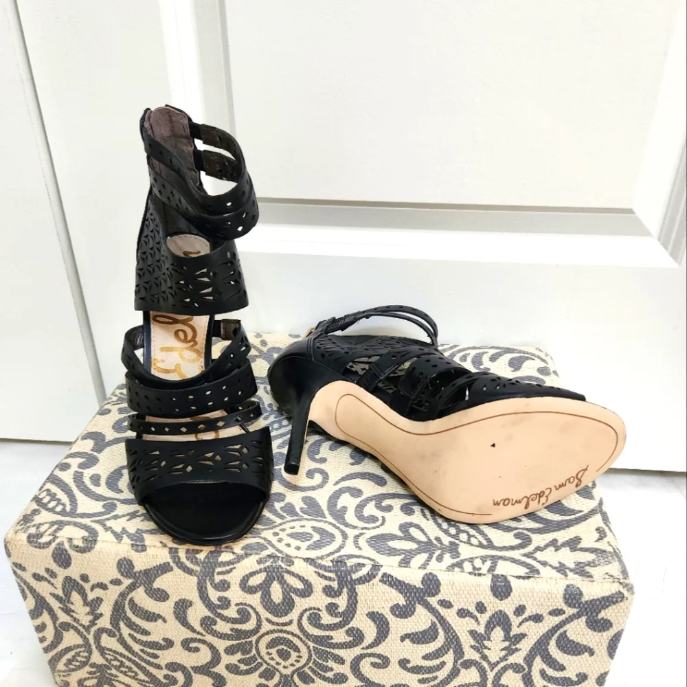 NEW Sam Edelman Alysia Leather Heels - Picture 5 of 8